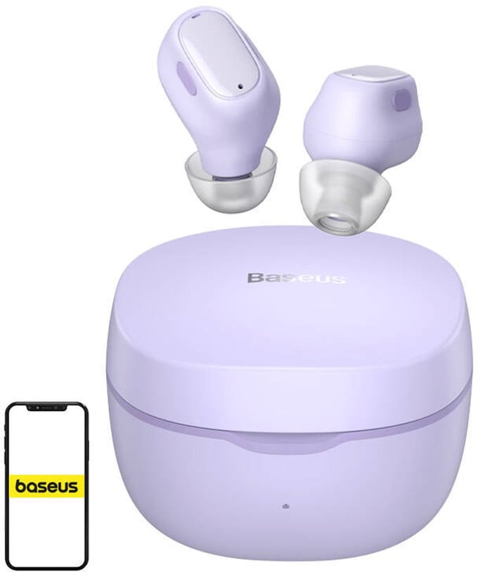 Baseus Bowie WM01 TWS Headset Draadloze Bluetooth Oordopjes Paars