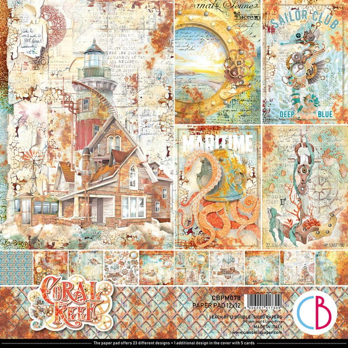 Ciao Bella - Coral Reef 12x12 Inch Paper Pad (12pcs) (CBPM078)