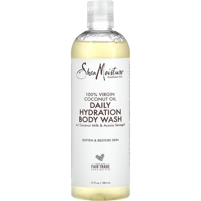 SheaMoisture, 100% Virgin Coconut Oil, Daily Hydration Body Wash, 13 fl oz (384 ml) beige