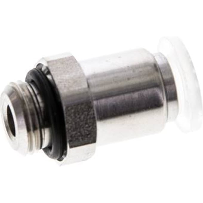 6mm x G1/8'' PA/RVS Insteekfitting Buitendraad EPDM