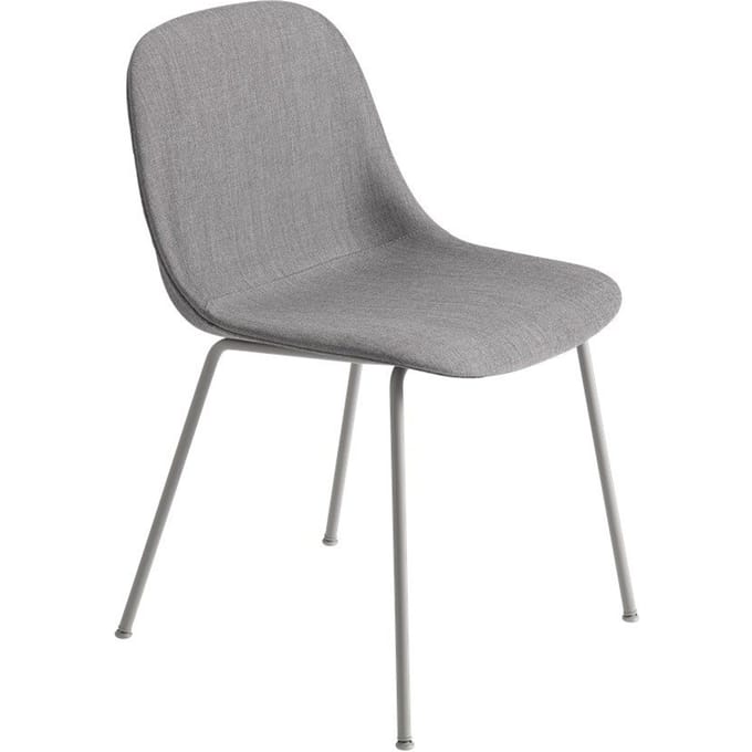Muuto - Fiber Side stoel - buisonderstel - Remix 133 - frame grijs - 4 - 6 Wochen