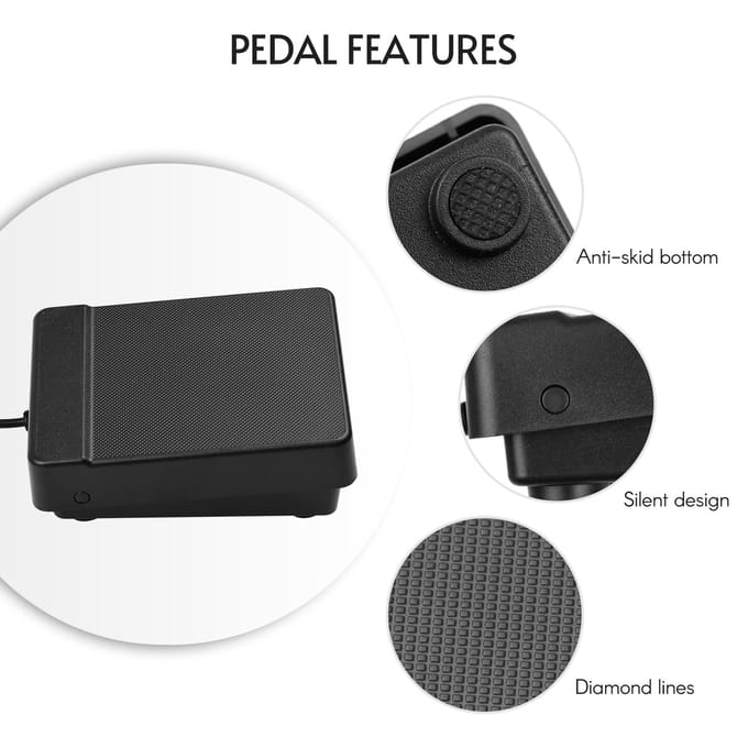 3,5 mm Interface Compact Sustainpedaal Universeel Dubbel Pedaal voor Muziekinstrumenten Draagbaar Opvouwbaar Piano Elektronisch zwart