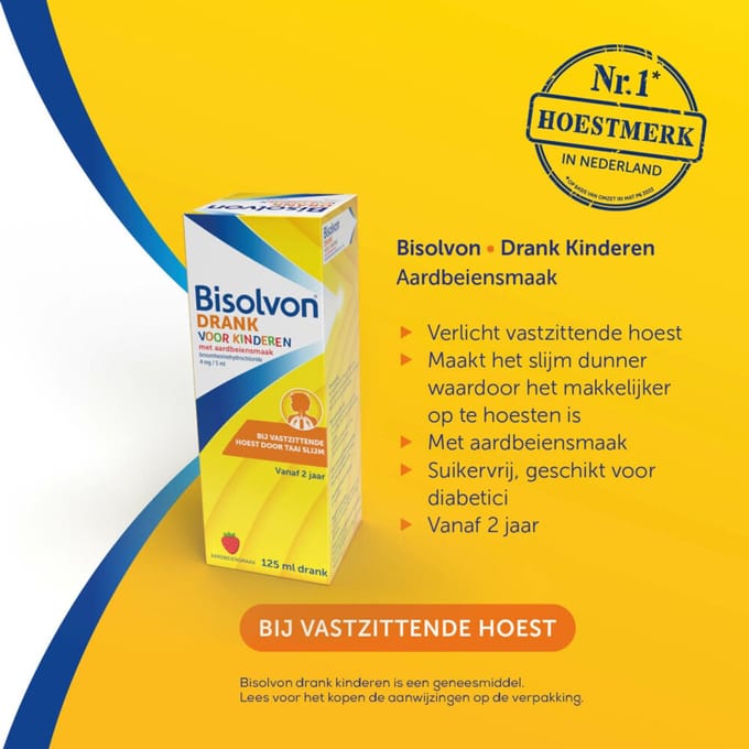 Bisolvon Drank Voor Kinderen Aardbeiensmaak - 2 x 200 ml