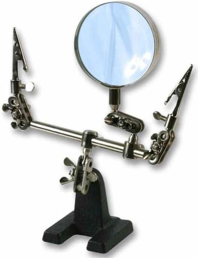Derde Hand Tool - Hulpmiddel Vergrootglas - Hobby Werk - Verstelbare Gewrichten - Zware Gietijzeren Basis - N.v.t.