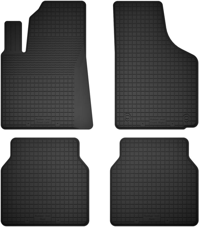 Wielganizator BasicProtect - Rubber Autodagmatten - 1,5 cm Rand - Set van 4 - Antislip
