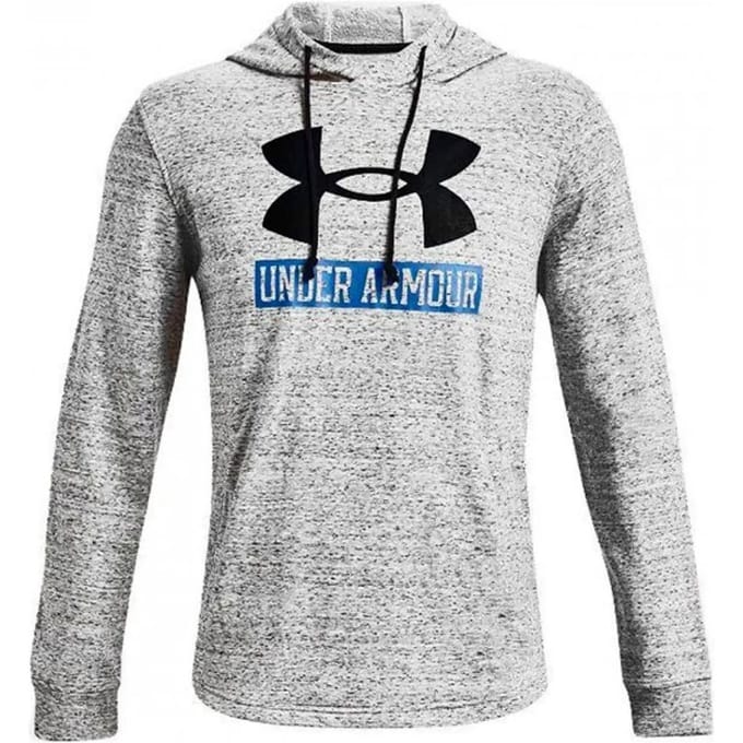 Under Armour Rival Terry Heren Grijs Logo Hoodie