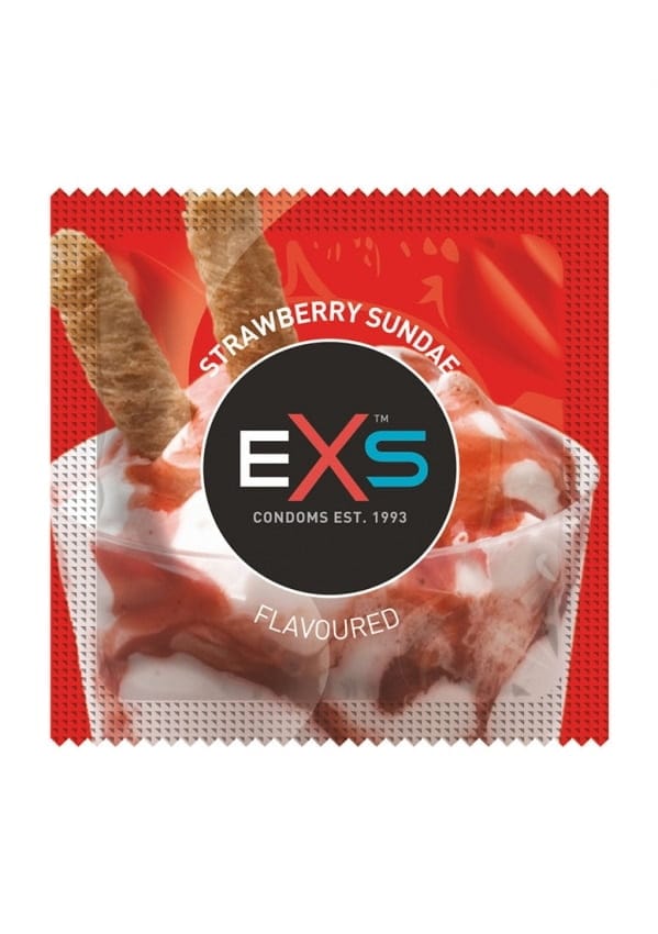 Exs Condooms - Aardbeien condooms - 100 stuks