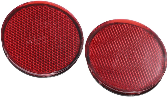 Dailygoods- Bumper Reflector Rood - Reflectoren - Achterbumper Reflector - Waterdicht - Duurzaam Plastic - 7.2x6.8x1.8cm