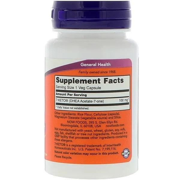 NOW Foods - 7-KETO, 100 mg. 120 Veg Capsules
