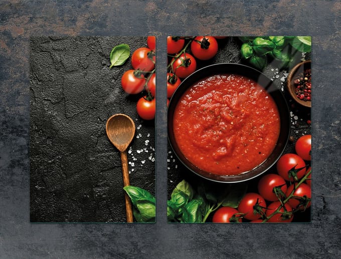 TMK ArtDeko - Snijplank uit Glas - 75x52 cm - Bescherming Oven - Przezroczysty