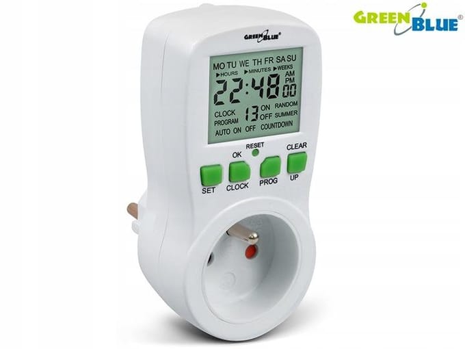 GreenBlue GB107 tijd / digitale tijdschakelklok Timer Penaarde (niet voor NL)