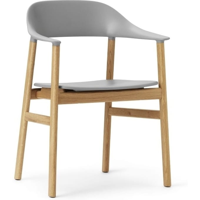 Normann Copenhagen - Herit Armleunstoel - grijs - eiken - 4 - 6 Wochen