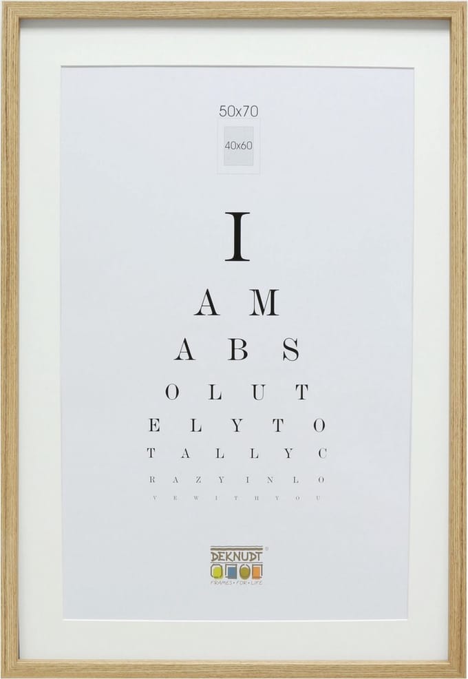 Deknudt Frames fotolijst - eik met passe-partout - 40x60 cm / 50x70 cm