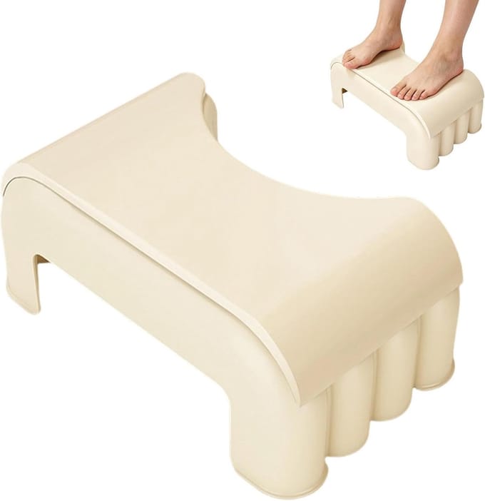 Badkamer Opstapje - Toilet Krukje - Stoelgang Ondersteuning - Antislip Stabiliteit - 39x24x39 cm - Wit