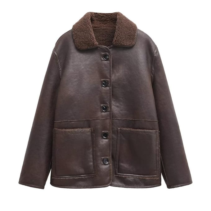 Winter Dames Maillard Imitatie Dubbelzijdig Jas Warm Bont Geïntegreerde Jas XS gray