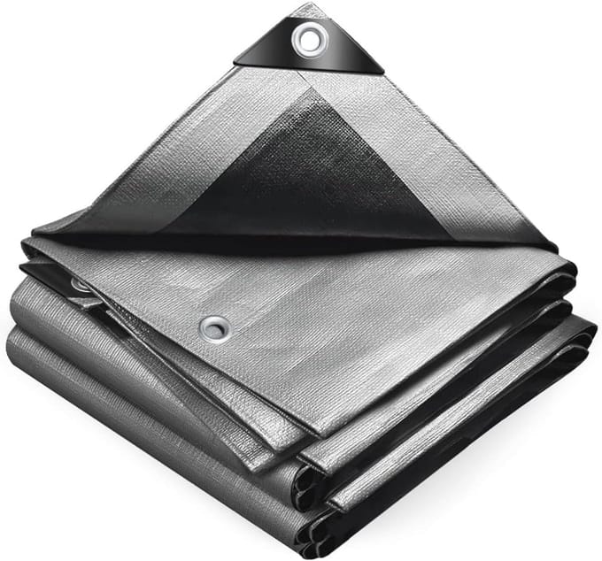 Duurzaam Waterdicht Afdekzeil 4 x 8 m - Polyethyleen 240 g/m² voor Tuin en Zwembad