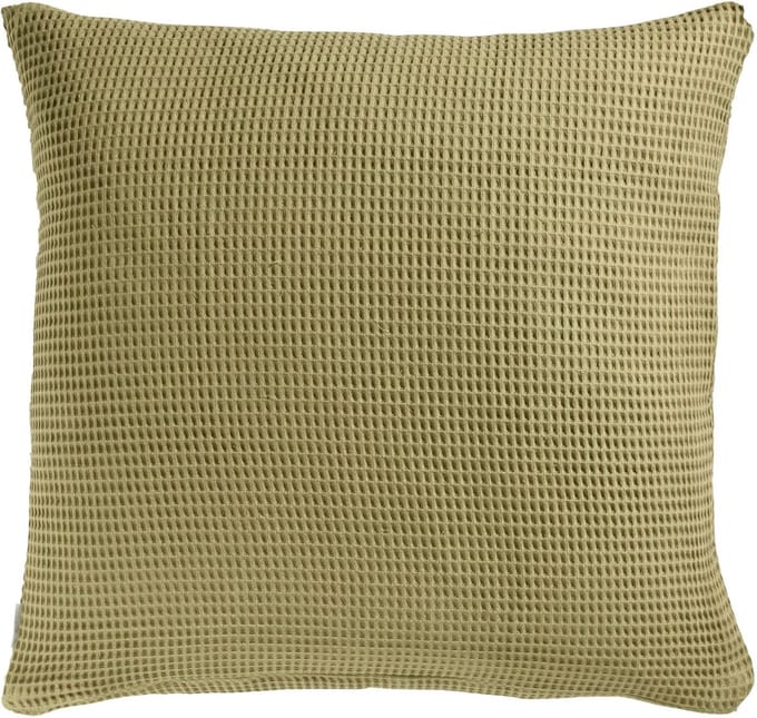 Heckett & Lane Wafel Kussensloop Katoen -50x50cm- Olive Green
