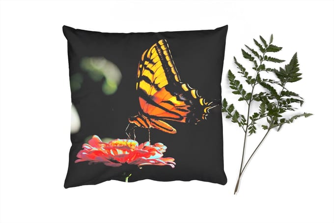 Sierkussens - Kussentjes Woonkamer - 45x45 cm - Vlinder - Botanisch - Bloem