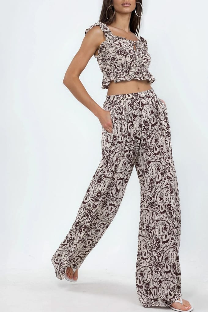 Brede Pijpen Paisley Broek
