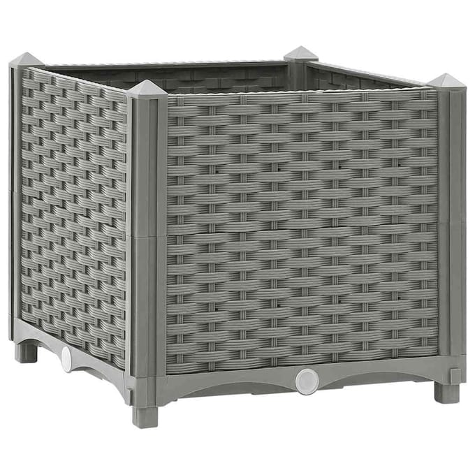 vidaXL - Plantenbak - verhoogd - 40x40x38 - cm - polypropeen