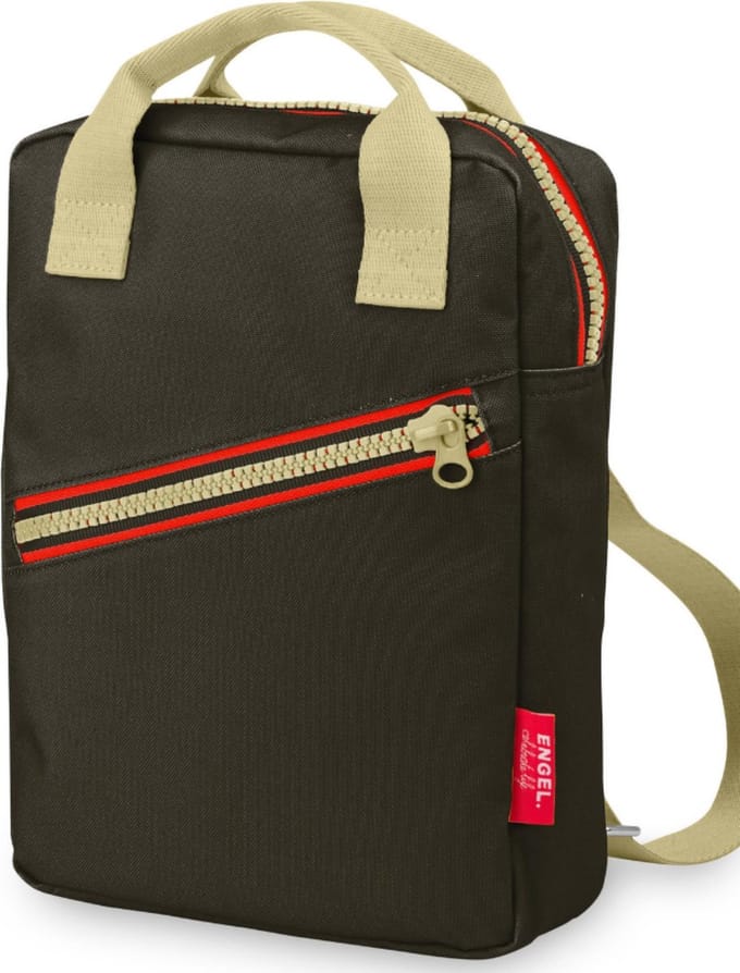 Rugzak large 'Zipper brown' - 12 liter - Engelpunt