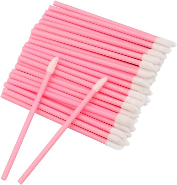 Pack van 100 Wegwerp Lipborstels voor Perfecte Make-up, Applicator voor Lippen, Schoon en Handig