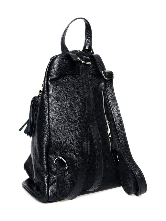 Isabella Rhea Zwart Rundleer Tas