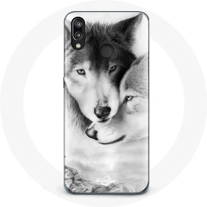 Coque pour Huawei P20 Lite Loup Duo animaux