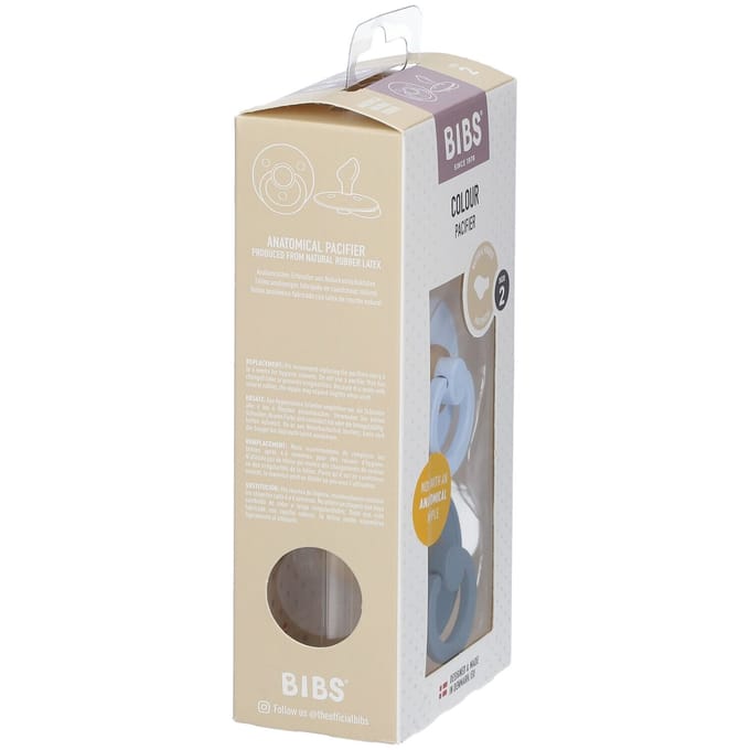 BIBS Colour Fopspeen - 6-18 mnd - 2-pack - Anatomisch - Baby Blue/Petrol