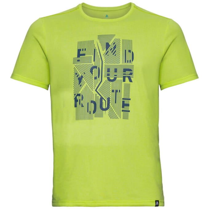 Odlo Shirt Ronde Hals Korte Mouwen MILLENNIUM ELEMENT GROEN - Maat M