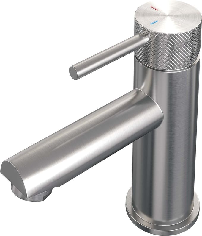 Brauer Brushed carving Wastafelmengkraan opbouw - laag - model a - PVD - geborsteld RVS