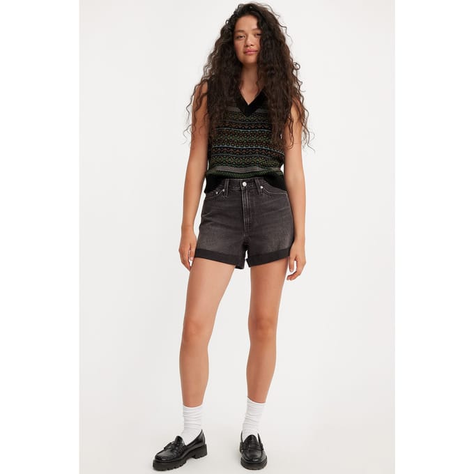 Levi's 80's Mom Shorts Maat: W24 | Korte Broeken Outlet | Dames | Zwart
