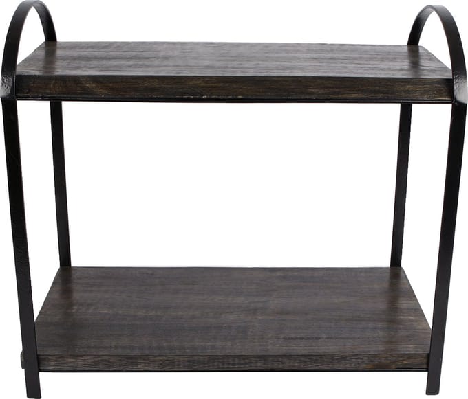 Etagere "Merel" zwart mango 38x20,5x34,5cm
