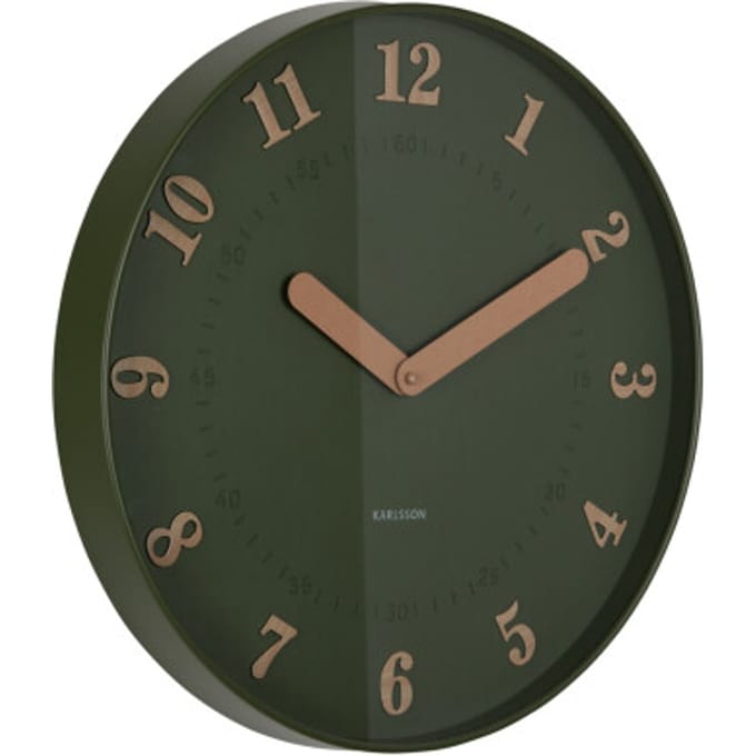 Karlsson wandklok amena luxury green- Ø40cm