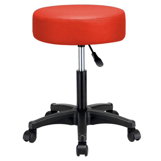 Casaria Verstelbare Draaikruk - 46/60cm Zithoogte – 1 Stuks Rood