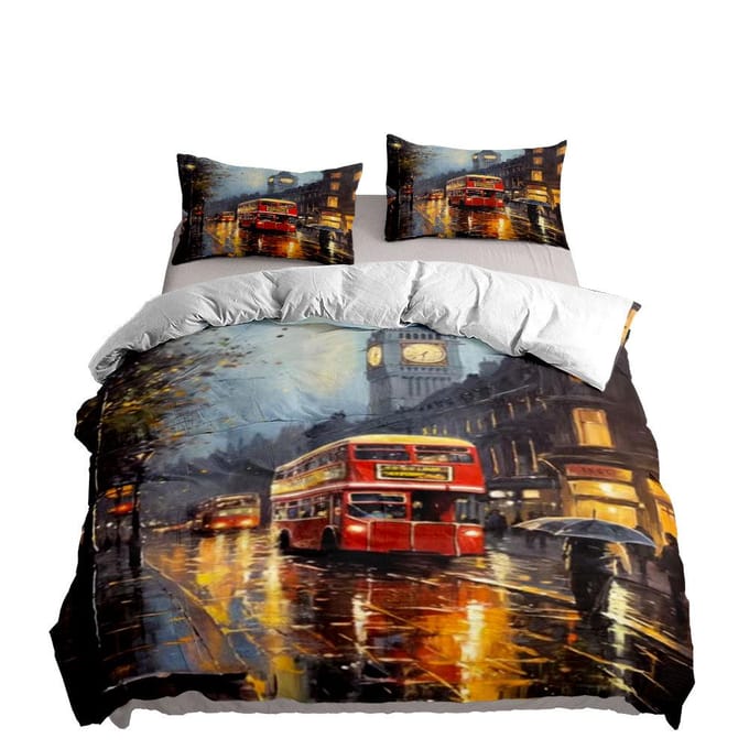 Rainny London Classic Dekbedovertrek Set King Queen Double Full Twin Eenpersoons Maat Bedlinnenset 210x210cm