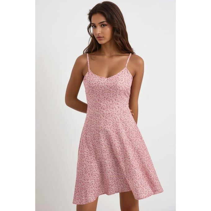Bloemenpatroon Mini Jurk