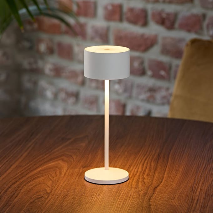 Sigor LED tafellamp Veluna, wit, set van 3, 25 cm, IP44