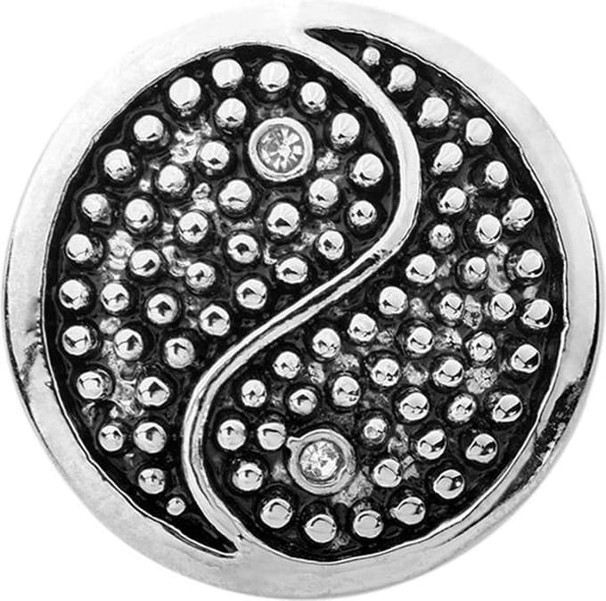 Quiges - Drukknoop Mini 12mm Yin Yang - EBCMK040