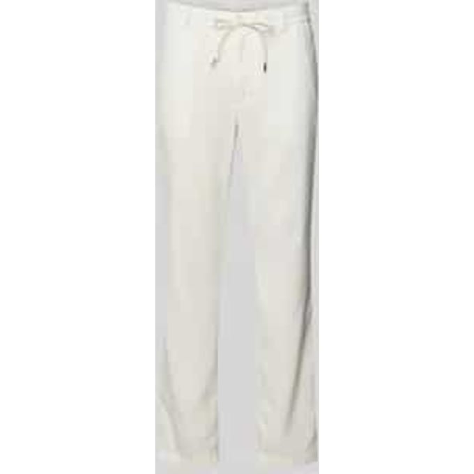 Modern fit straight leg broek van linnenmix model 'KANE1'