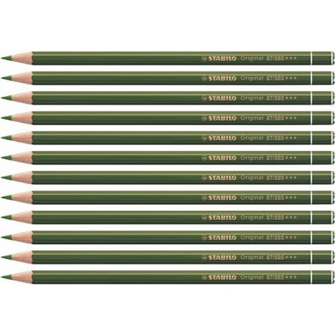 STABILO Original - Kleurpotlood - Voor Haarfijne Lijnen - Met Elastische Kern - olijfgroen - per stuk