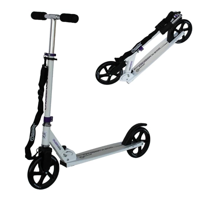 MASTER Cruiser Vouwscooter met Draagriem, 205 mm, Wit