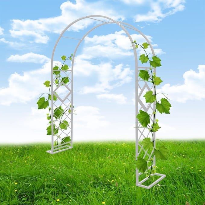 Bruiloft Arch - Decoratie Stand - Tuin Decoratie - Verstelbaar Ontwerp - W280xH - Wit