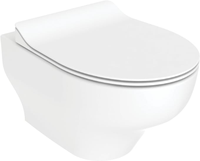 Creavit Ness hangtoilet / ophang WC – tornado flush – randloos – glanzend wit