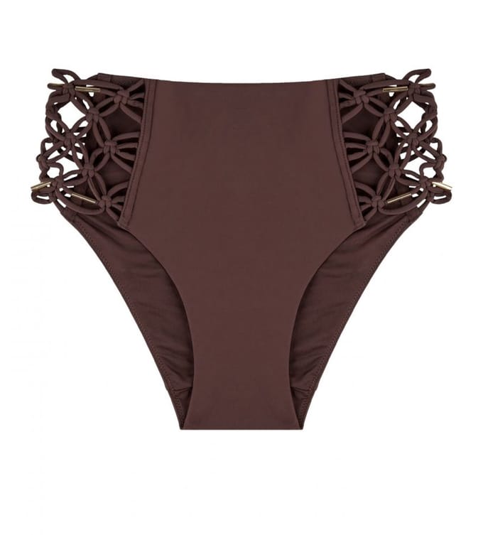 Aubade Gipsy Muse - Bikinislip taille - Maat 40 - Bruin - 2P24