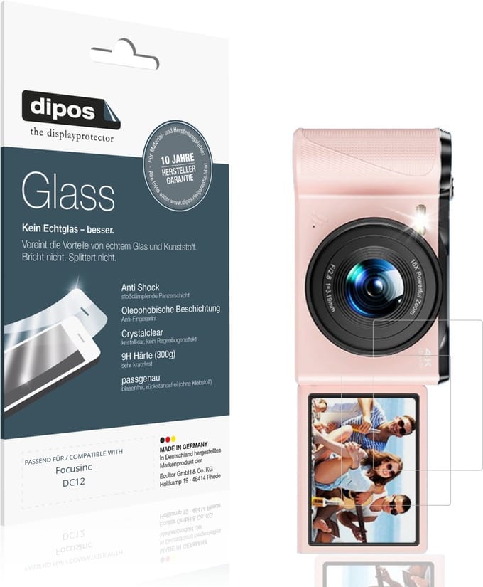dipos – 2x Pantserfolie geschikt voor Focusinc DC12 | 9H Screenprotector