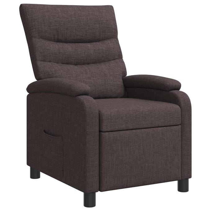 vidaXL - Recliner - Donkerbruin - Stof
