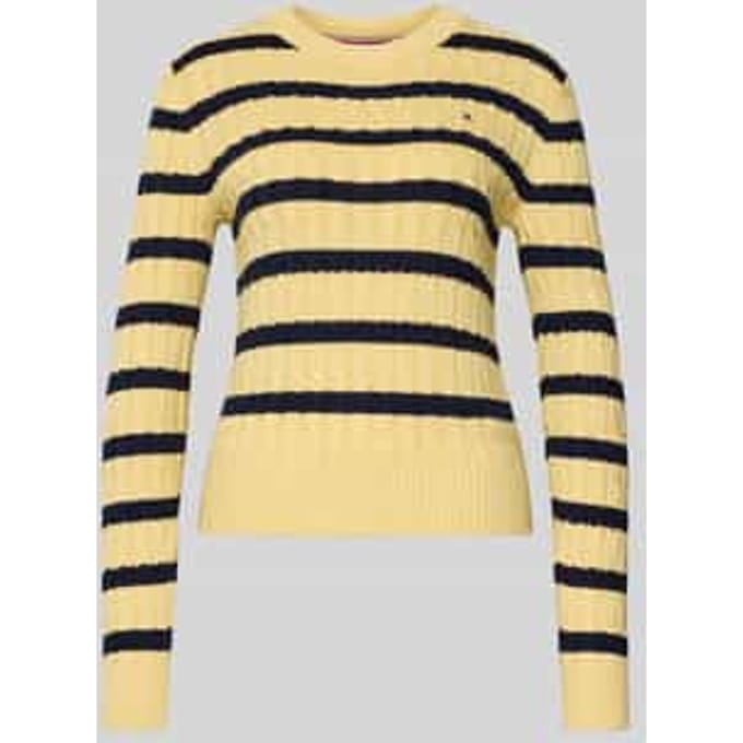 Slim fit gebreide pullover van puur katoen