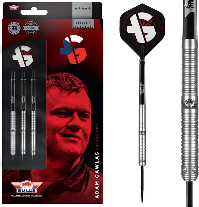Bull's Adam Gawlas 90% Edition 2 - 23 gram - Steeltip Dartpijlen