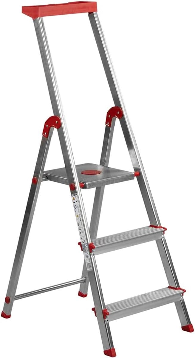 Aluminium Trap - Vouwtrap - Klus Klussen - Met Gereedschapsbak - 3 Treden - Zilver